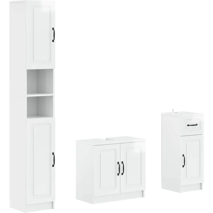 vidaXL 3-teiliges Badezimmer-Schranksystem UTRECHT Holzwerkstoff 3417895 – Bild 1