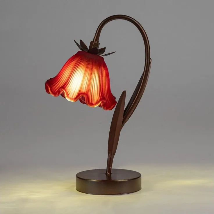 formano LED Tischleuchte Blume, Mit Timerfunktion, Rot, Motiv: Blüte, Höhe: 29cm