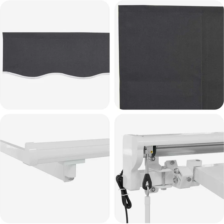 vidaXL Elektrische ausziehbare Markise Anthrazit 4 × 3,5 m 3421829 – Bild 5