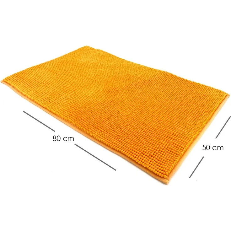 heimtexland Badematte Badvorleger Chenille Badteppich Duschvorleger, rutschhemmend beschichtet, Fußbodenheizung geeignet, schnell trocknend, strapazierfähig, fußbodenheizungsgeeignet, rutschfest, saugstark, Polyester, rechteckig, 50x80 cm, Hochflor, su... – Bild 2