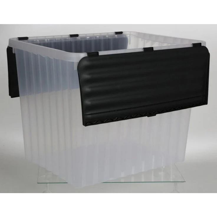Wellenboxen 88L 60x45x45cm Deckel Transparent Aufbewahrung Spielzeugkiste – Bild 2