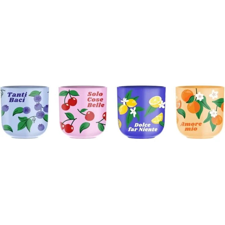 Espressotassen Espressobecher Bialetti Mercato Della Frutta 4'er Set PFRUIT010