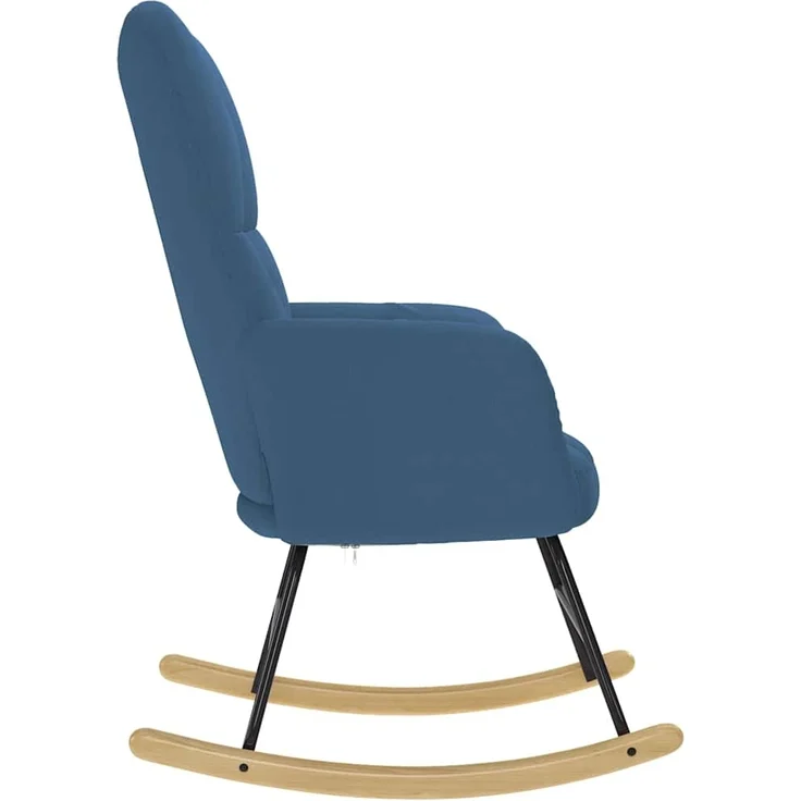 vidaXL Schaukelstuhl Blau Stoff 4016797 – Bild 3