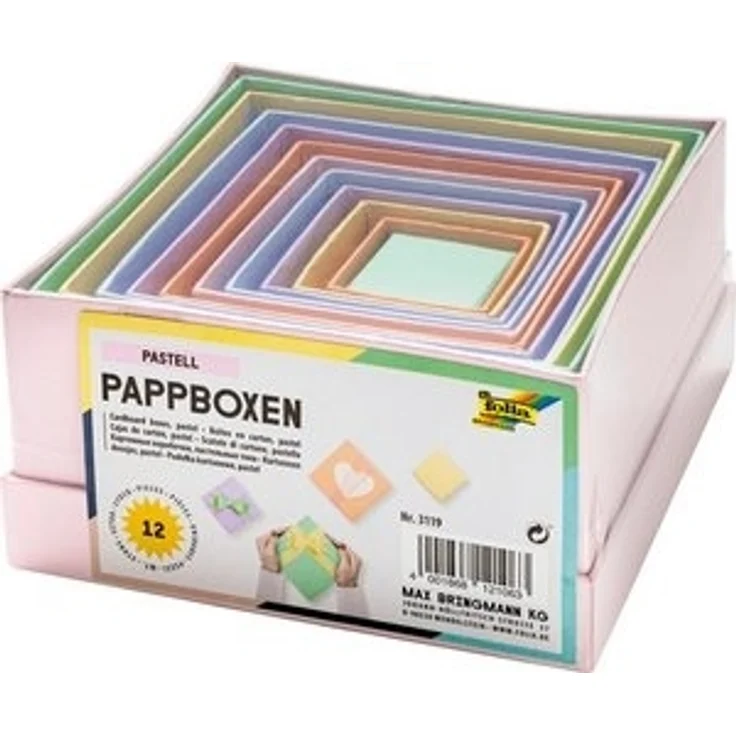 folia Geschenkboxen-Set 14,5 x 14,0 x 7,4 cm bunt 1 Set = 12 St. – Bild 6