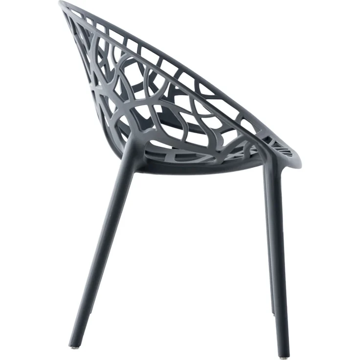 CLP 2er Set Gartenstuhl Hope, Modernes Design, Wetterfest, Stapelbar, Mit Armlehnen,anthrazit – Bild 4