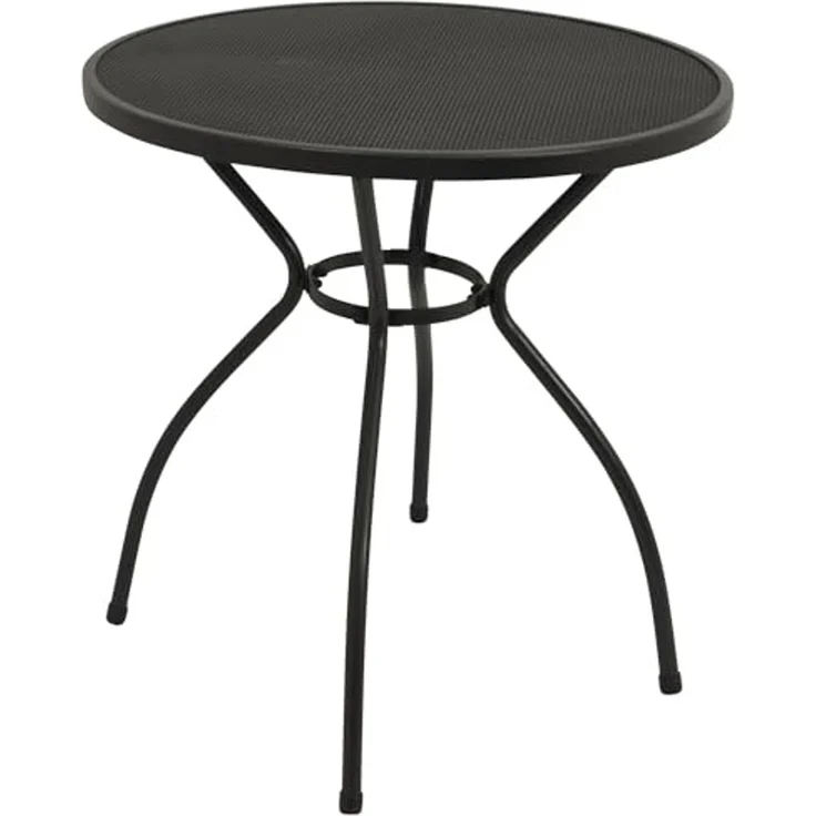 DEGAMO CLASSIC Bistrotisch, Streckmetall, anthrazit, 70cm rund – Bild 1