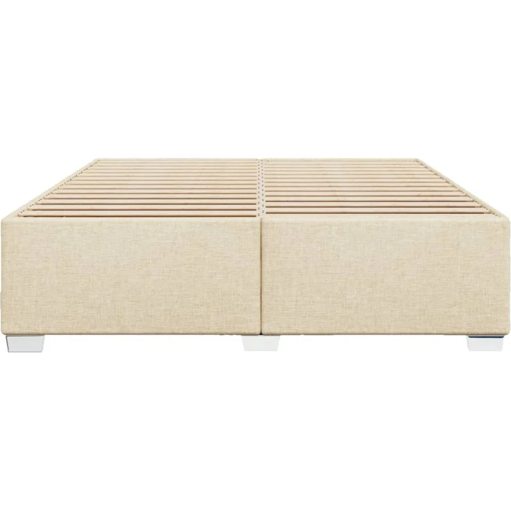 vidaXL Bettgestell ohne Matratze Creme 200x200 cm Stoff 3284504 – Bild 3