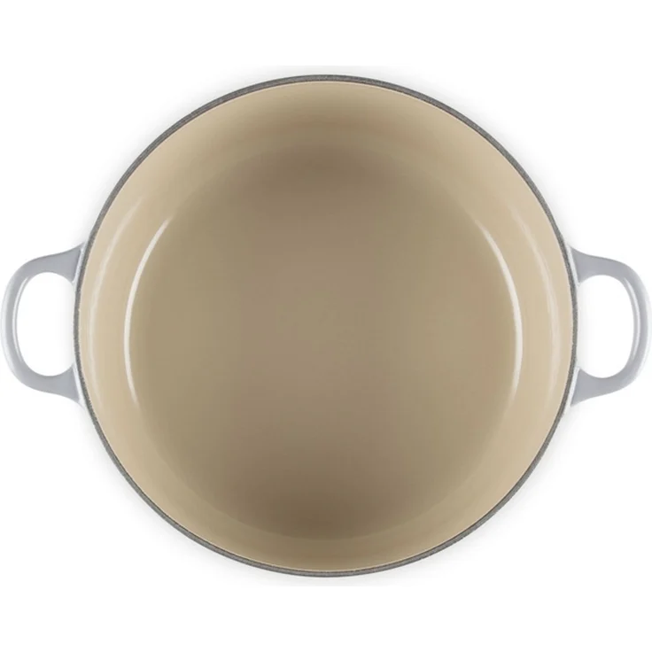 LeCreuset Bräter rund 24cm Emaille | Auswahl Mist Grey : Mist Grey – Bild 4