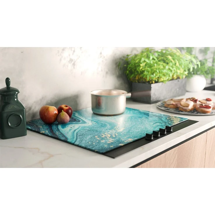 ALLboards Schneidebrett Glas Herdabdeckplatte Schneidebrett 52×60 cm Arbeitsplatte – Bild 3
