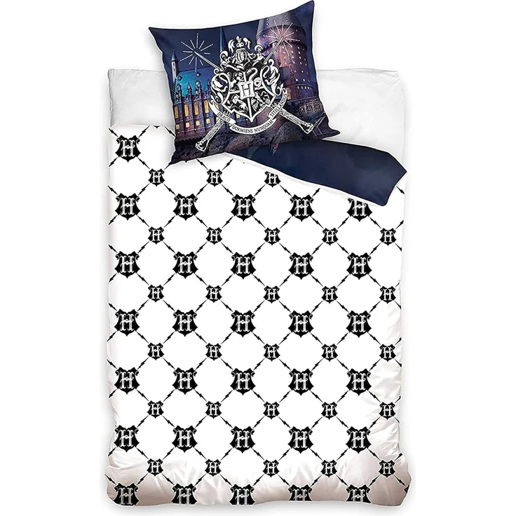 BERONAGE Kinderbettwäsche Harry Potter Magic Wands Bettwäsche Linon / Renforcé 924, 100% Baumwolle, 2 teilig, 135x200 + 80x80 cm mit Reißverschluss – Bild 2