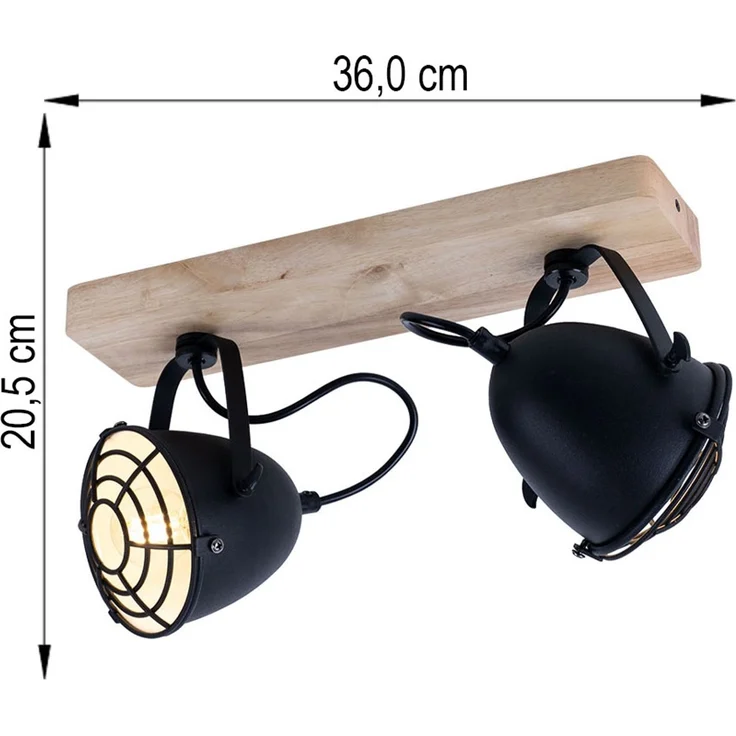 RGB LED Deckenleuchte, Metall, Spots beweglich, L 36 cm – Bild 8