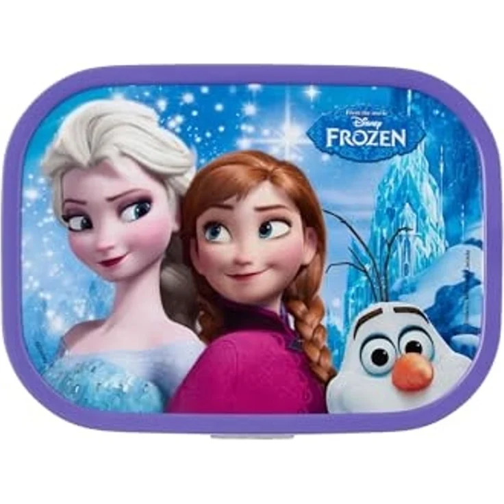 Mepal Brotdose Kinder - Bento Box Kinder - Brotdose Kinder mit Fächern & Gabel - Meal Prep Box mit Clip-Verschluss - BPA-frei & Spülmaschinenfest - 750 ml - Frozen Sisters Forever – Bild 3