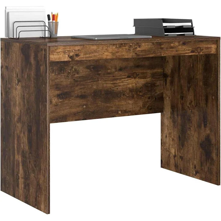 vidaXL Schreibtisch Geräucherte Eiche 100 x 50 x 76 cm 869446 – Bild 2