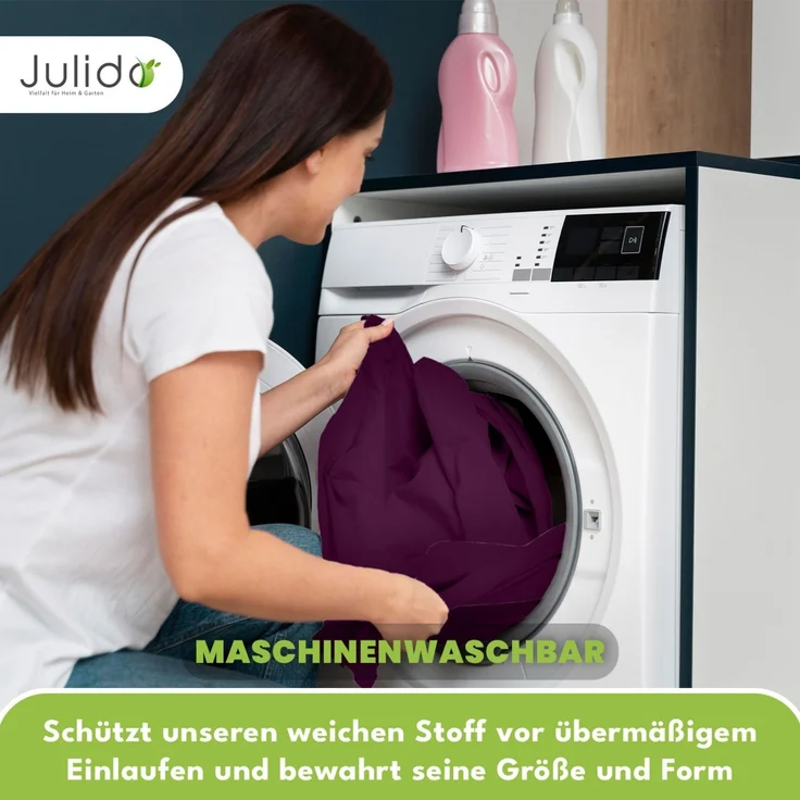 Jersey Spannbettlaken Spannbettuch 90-100x190-200cm 100% Baumwolle Aubergine – Bild 4