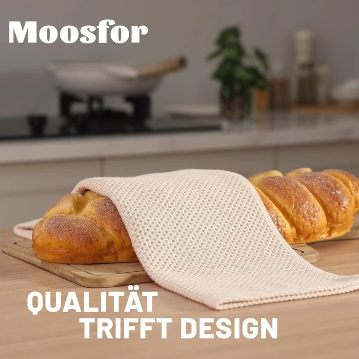 6er Set Geschirrtücher 100% Baumwolle 32x72 cm Saugfähig Weiche Küchentücher – Bild 2