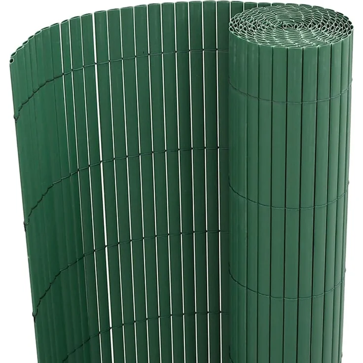 vidaXL Gartenzaun Doppelseitig Grün 1,8x5 m PVC 42002624 – Bild 6