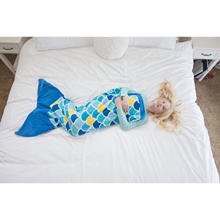 Kinderdecke Cuddle Tails Meerjungfrauendecke WAVE BLUE, Fin Fun, für Kinder – Bild 5