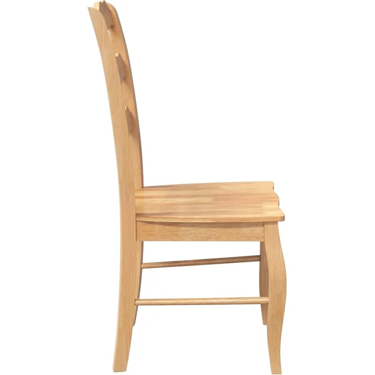 vidaXL Esszimmerstühle 2 Stk. Natur Massivholz Gummibaum 4102494 – Bild 5