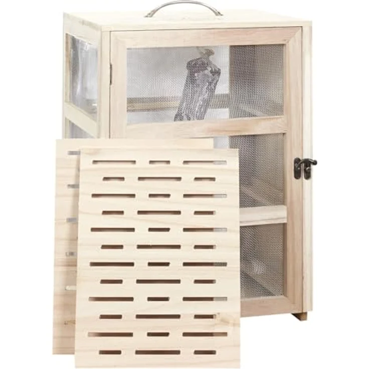 Cook Concept KA4717 Vorratsschrank, für Aufbewahrung, sonstiges Zubehör, Paulownia-Holz, Holz-Stahl, 28,2 x 24 x 39 cm – Bild 5