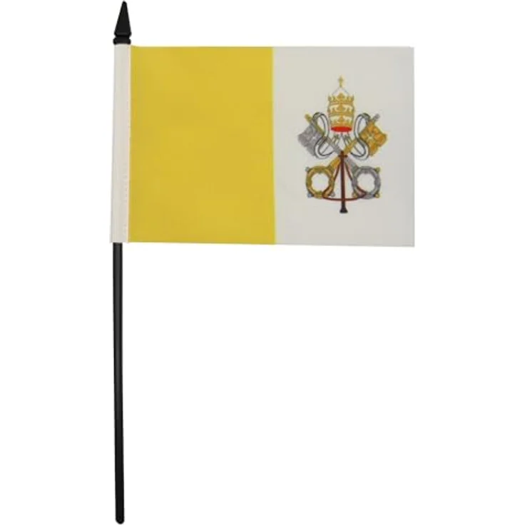 AZ FLAG - Tischflagge Vatikanstadt - 15x10 cm - Staat Vatikanstadt Tischfahne 10 x 15 Cm - Flaggen – Bild 2