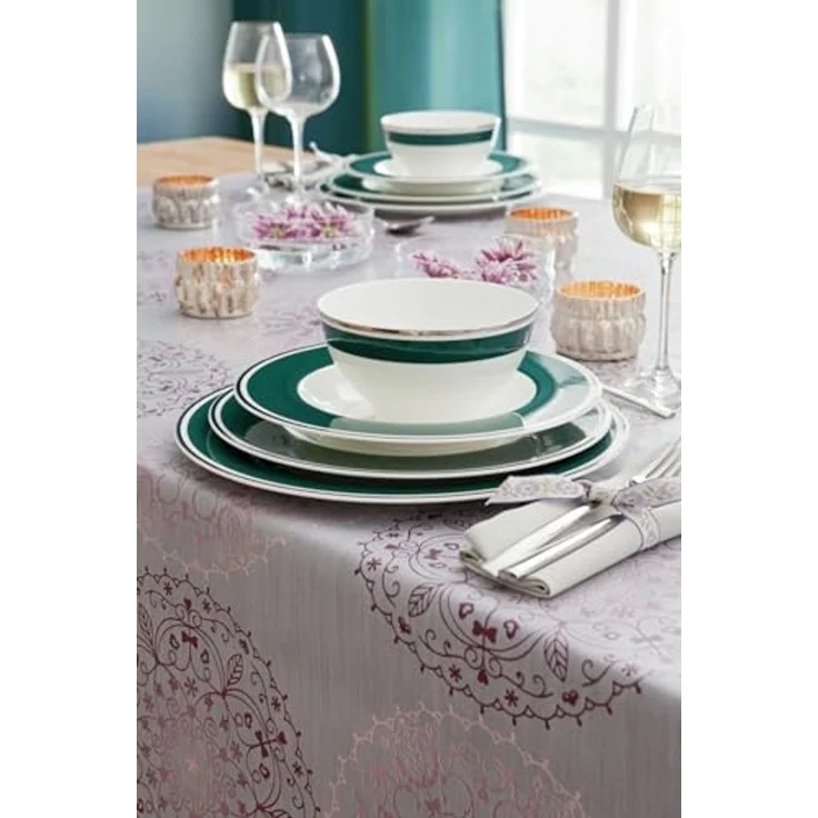 d-c-table® Tischdecke Monte Carlo Charlene 140x180 cm, grau – Bild 2