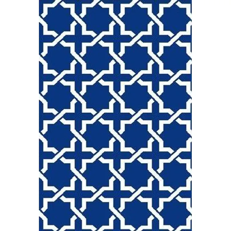 Outdoor Kunststoffteppich Modern blau 90x150 cm