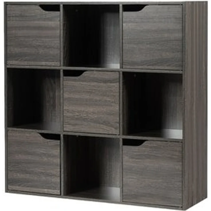 COSTWAY Bücherregal Aufbewahrungsregal, 9 Fächer, freistehend, 90x29x90cm – Bild 6