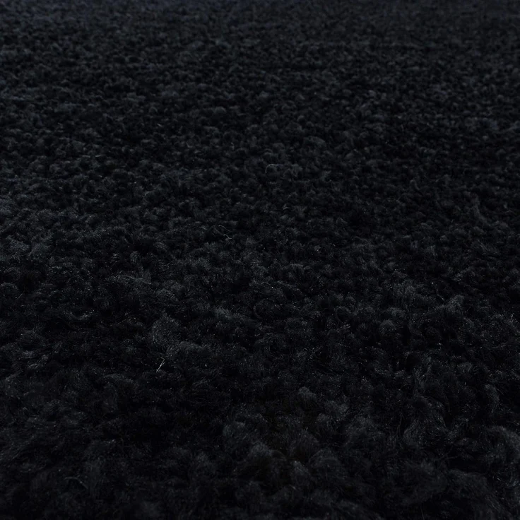 Carpetsale24 Shaggy Hochflor Teppich Wohnzimmer 250x350 (240x340 cm) Schwarz - Modern Flauschiger Teppich Extra Weich, Pflegeleicht und Einfarbig - Teppich für Schlafzimmer, Esszimmer und Küche – Bild 5