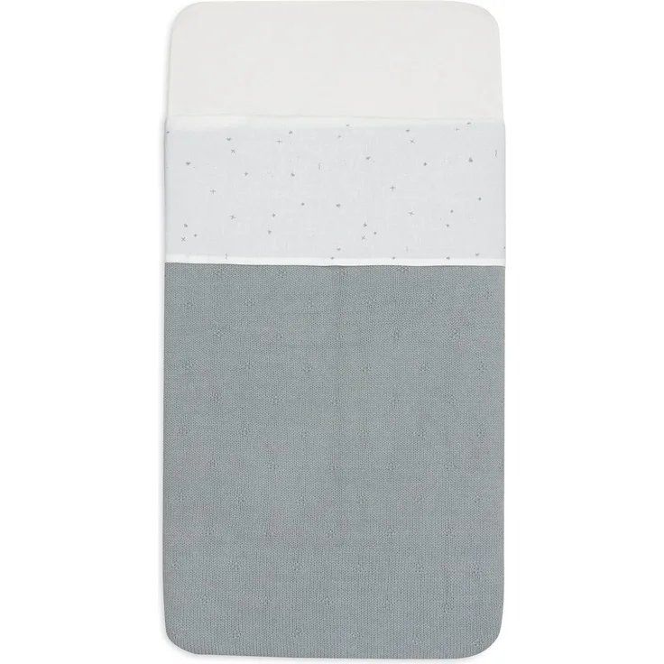 Jollein Bettlaken Wiege - Twinkling, Sea Green - 75x100 cm - Für Babywiege - 100% Baumwolle - Oeko-TEX Zertifiziert