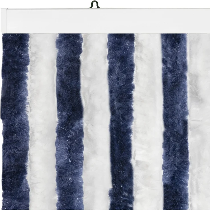 Moritz Flauschvorhang aus Chenille 56 x 185 cm blau weiß Türvorhang als Fliegenschutz Insektenschutz für Camping Wohnwagen – Bild 8
