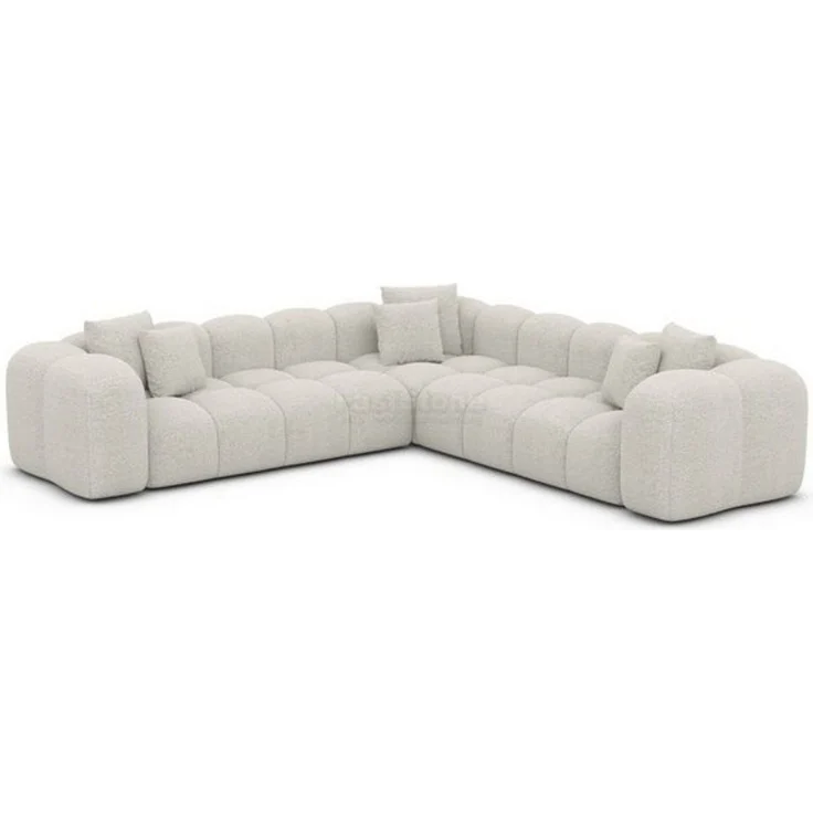 Sofa Dreams Ecksofa Modern Stoff Strukturtstoff Couch Sofa Formentera L Form Stoffsofa, Loungesofa – Bild 4