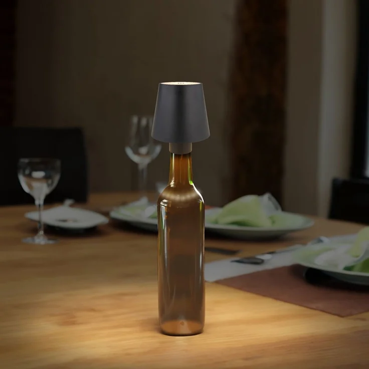 Tischlampe kabellos mit Akku Touch Dimmer Tischleuchte Dimmbar Schwarz 58438GS – Bild 2