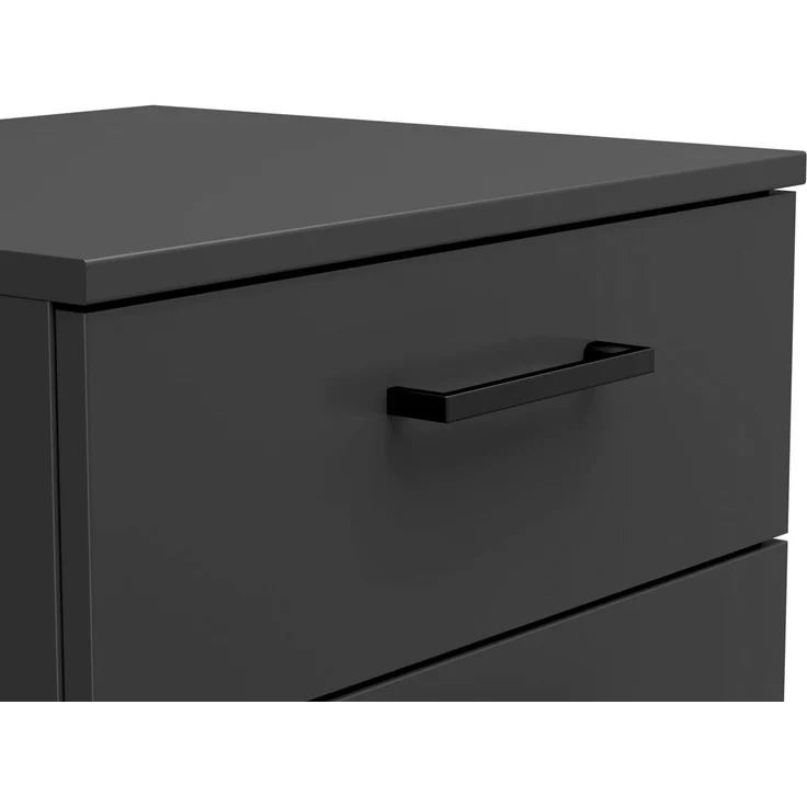 Carryhome 'MULTISTAURAUM' Kommode, Holznachbildung Graphit, 45 x 83 x 40 cm, mit 5 Schubladen – Bild 3