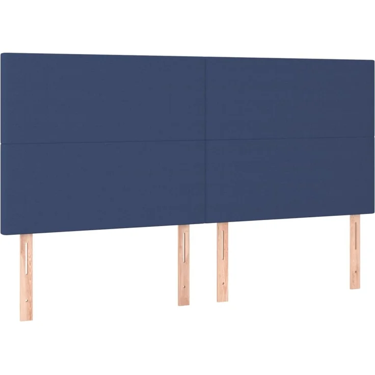 vidaXL Kopfteile 4 Stk. Blau 100 x 5 x 78/88 cm Stoff 3116080 – Bild 2