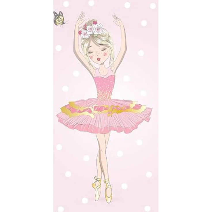 Ballerina Baumwolle Strandtuch Frottee Badetuch mit Premium Druck, 70x140 cm – Bild 2