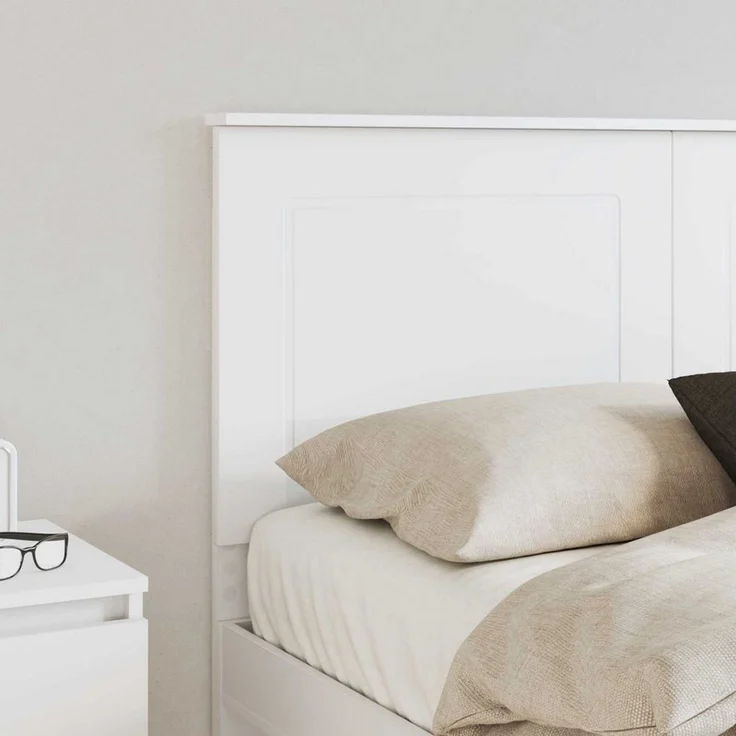 vidaXL Bett Kopfteil Weiß 100 cm Holzwerkstoff (1-tlg) – Bild 2
