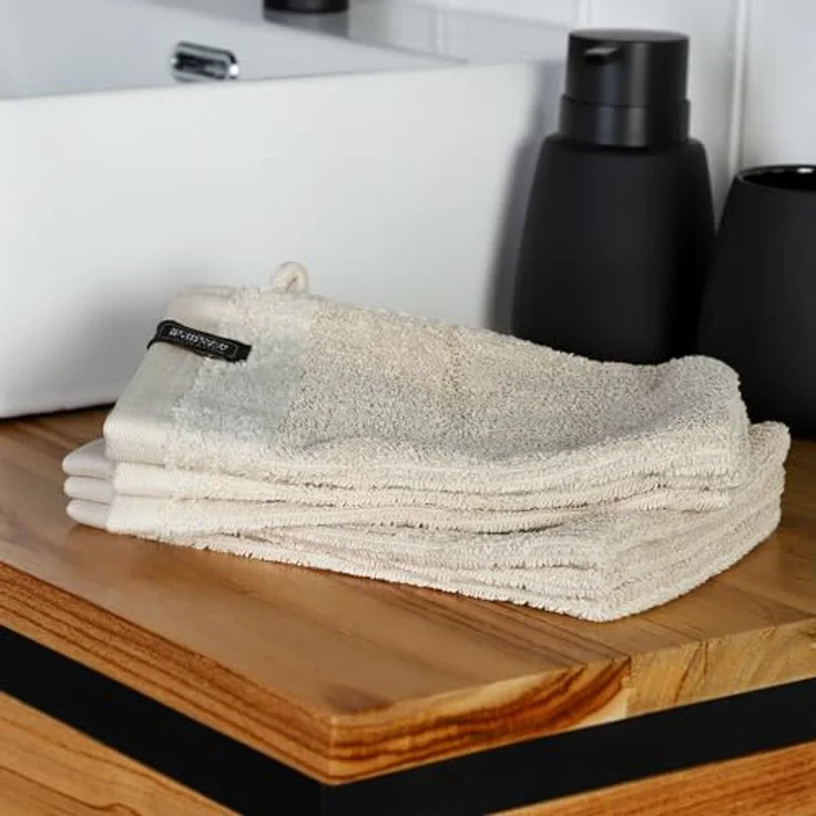 SCHÖNER WOHNEN-Kollektion Waschhandschuh Sense, (Packung, 4-St) – Bild 7