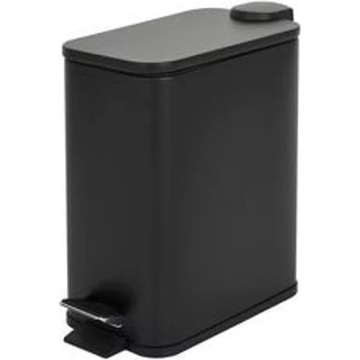 SVITA Mülleimer ST5, Treteimer, Softclose-Funktion, 5L, Stahl pulverbeschichtet, Schwarz – Bild 6