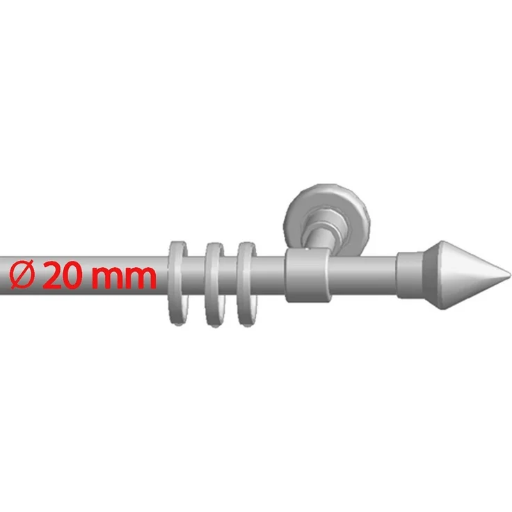 nodeko Gardinenstangen-Endstück Endkappe Spitze "Atlanta", Kunststoff, für Stangen Ø 20 mm, (Packung), zum Aufstecken an Vorhangstangen und Gardinenstangen – Bild 3