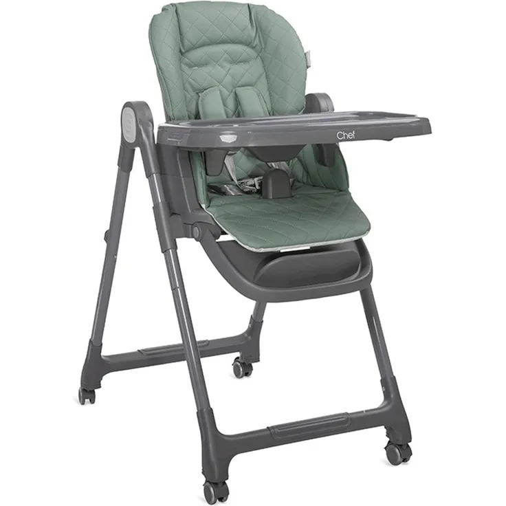 Lorelli Kinderhochstuhl Chef 3 in 1 klappbar Kinderstuhl Booster-Sitz Fußstütze grün