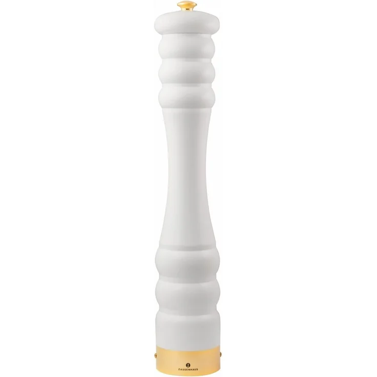 Zassenhaus - Salz-/Pfeffermühle München 45cm Buche Edelstahl weiß-matt-gold