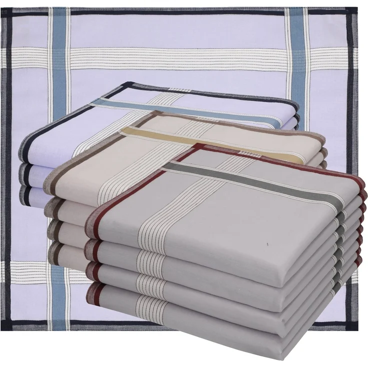 Betz Taschentuch Herren Stoff Taschentücher Set Leo 1 Dessin 7 Größe 40x40 cm, (Set, 12-St. 12 Taschentücher), 100% Baumwolle – Bild 1