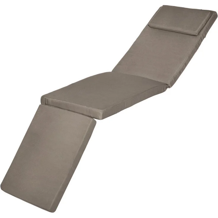 Beautissu Polsterauflage Luxus Deckchair Auflage LoftLux DC, 175x45x5cm, Taupe, Polsterauflage für Liegestuhl Gartenliege Polster Bezug Abnehmbar – Bild 1
