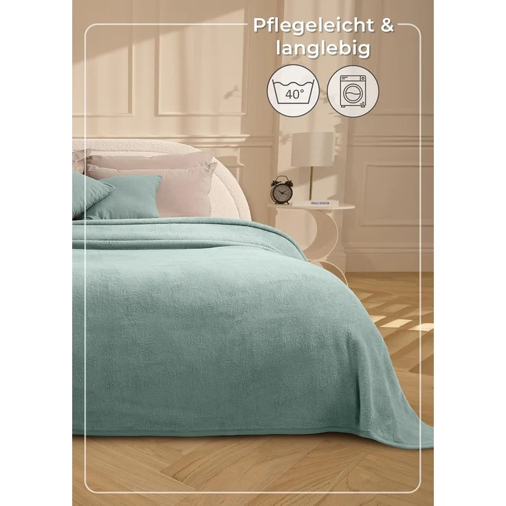 Wohndecke Kuscheldecke weich & flauschig – warme Baumwolldecke Überwurf Sofa, Laynenburg, Decke als Sofa-decke, Couchdecke, Wolldecke aus Baumwollmix – Bild 7
