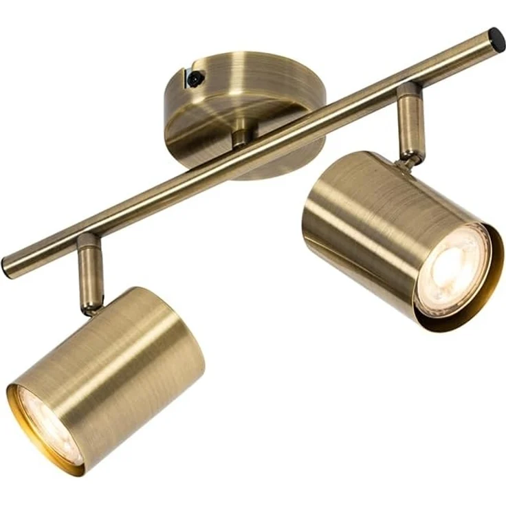 Qazqa LED Aufbaustrahler Jeana, ohne Leuchtmittel, GU10, Bronze, Modern, Stahl, 2-flammig – Bild 6