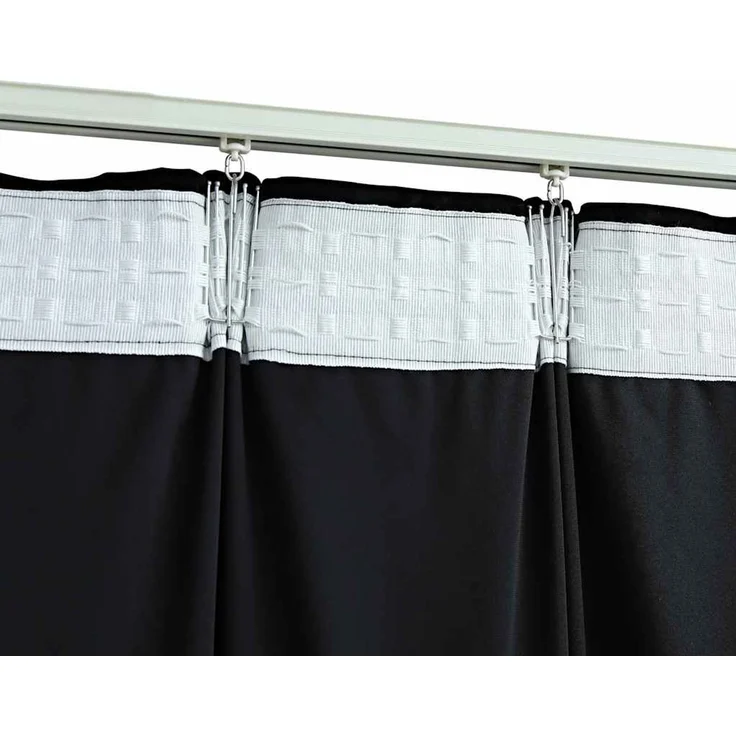 Verdunkelungsvorhänge | für Wohnzimmer & Schlafzimmer mit Haken 2 Stk. Samt Schwarz 140x245 cm – Bild 4