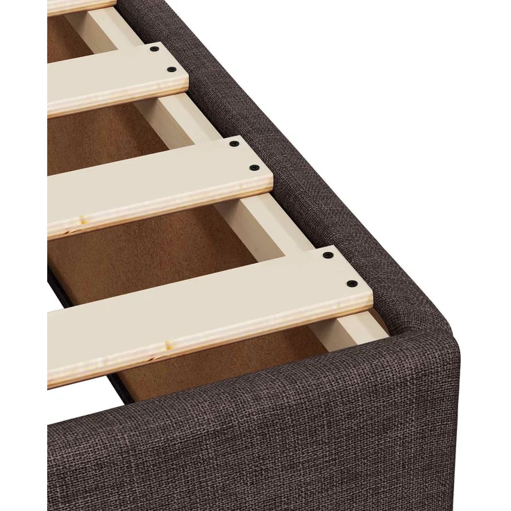 vidaXL Boxspringbett mit Matratze Dunkelbraun 80 x 200 cm Stoff 3455213 – Bild 11