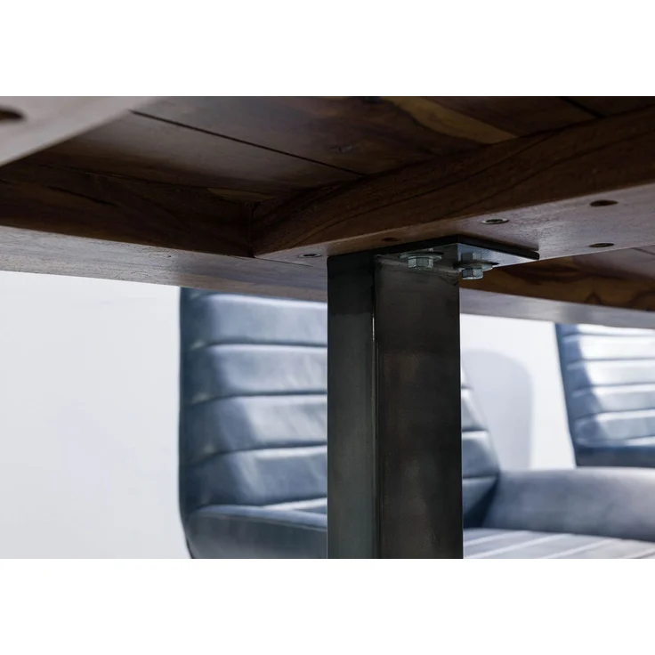 Baumtisch Sheesham 260x100x77 natur sandgestrahlt / U-Beine anthrazit glänzend FREEFORM 5 – Bild 7