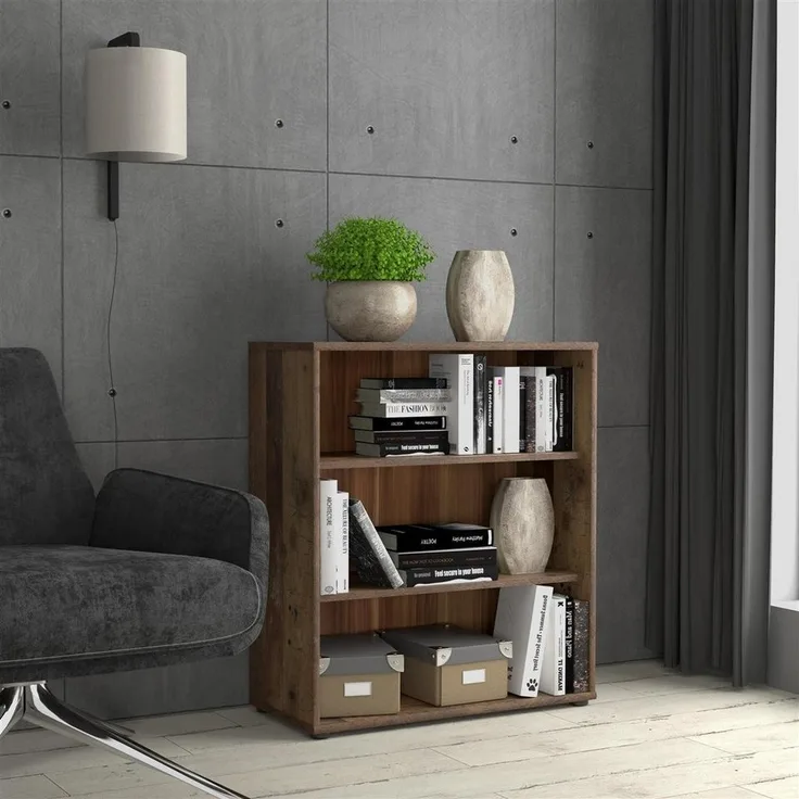 FORTE Tempra2 Regal, Holzwerkstoff, Braun, 73,7 x 85,5 x 34,8 cm