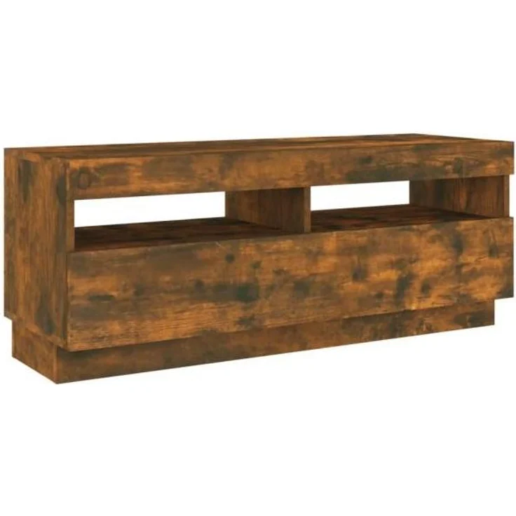 vidaXL TV-Schrank mit LED-Leuchten Räuchereiche 100x35x40 cm 815720 – Bild 10